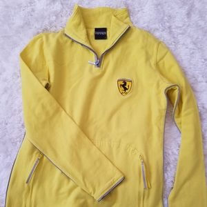 Vintage Yellow Ferrari womens pullover